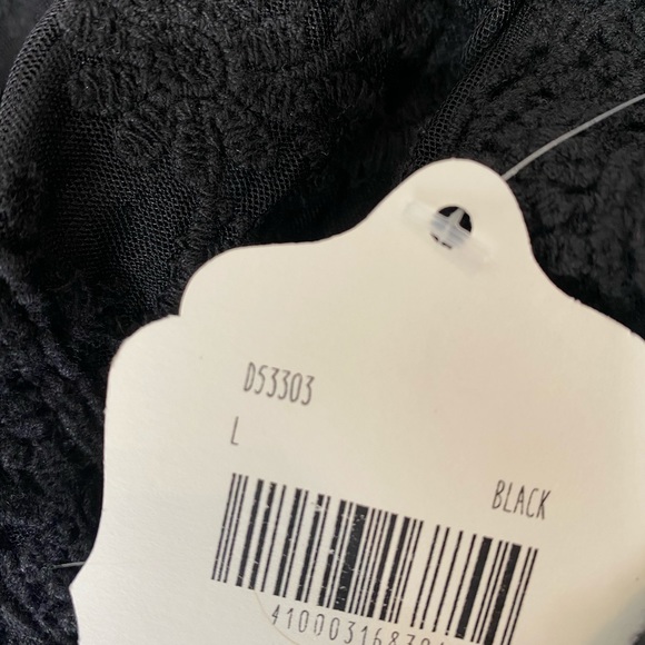 Altar’d State Mesh Floral Crochet Sexy Black Dress - Picture 6 of 8